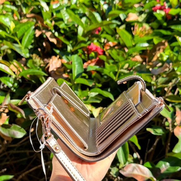 Michael Kors Jet Set Travel Large Chain Shoulder Tote Bag + Wallet MK Rose Gold - Picture 13 of 13